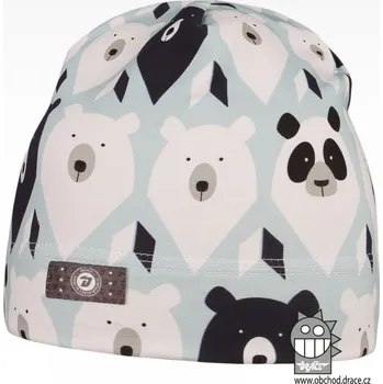 Čepice Bavlněná celopotištěná čepice Dráče - vzor 09 - světle modrá, medvědi Barva: Modrá světle, Velikost: 50-52