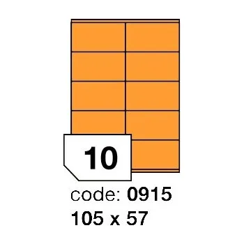 Papír Samolepící etikety Rayfilm Office 105x57 mm 300 archů, fluo oranžová, R0133.0915D