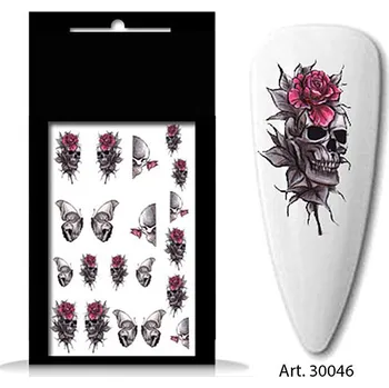 BIO NAILS BIO-nails vodolepka 30046 lebka a květ