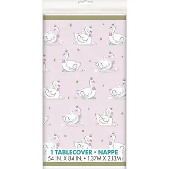 Koktejlová dekorace Unique - Ubrus s labutěmi - Swan Birthday -