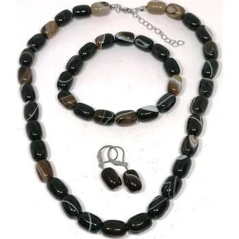 Přírodní kámen Sada z achátu v AA kvalitě (s chirurgickou ocelí)