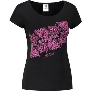 Dámské triko ALTISPORT ALW005122 ČERNORŮŽOVÁ S