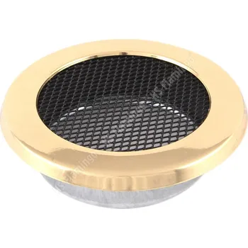 Větrací mřížka Krbová mřížka KULATÁ 100 mm mosaz