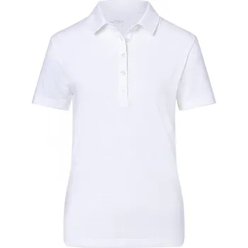 Dámské tričko Dámské triko s límečkem žíhané JAMES NICHOLSON JN751 WHITE XS