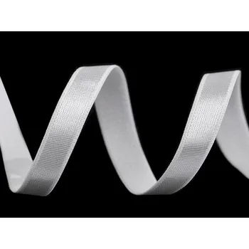 Pruženka saténová - ramínková šíře 10 mm bílá POL, barva Bílá