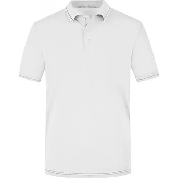 Pánské tričko Pánské triko s límečkem premium JAMES NICHOLSON JN569 WHITE/BLACK XXL