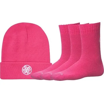 Čepice Dámská čepice + 3x ponožky SAM 73 WABASH BOXW RŮŽOVÁ 31-34