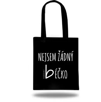 Taška NEJSEM ŽÁDNÝ BÉČKO - dlouhá ucha, černá