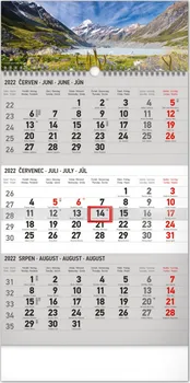 Kalendář Presco Group Nástěnný kalendář šedý Krajina 2022