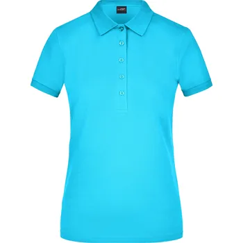 Dámské triko s límečkem elastic JAMES NICHOLSON JN709 TURQUOISE XXL