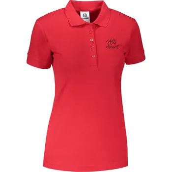 Dámské triko s límečkem ALTISPORT ALW056210 ČERVENÁ XS