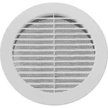 Větrací mřížka Ventishop KPMb 160KG kulatá plastová mřížka, bílá