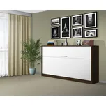 Nabytekmorava Sklápěcí postel VS1056, 200x90cm barva lamina: ořech / bílé dveře, varianta dveří: lesklé