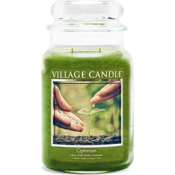 Svíčka Village Candle Optimism 645g - velká vonná svíčka ve skle Optimismus