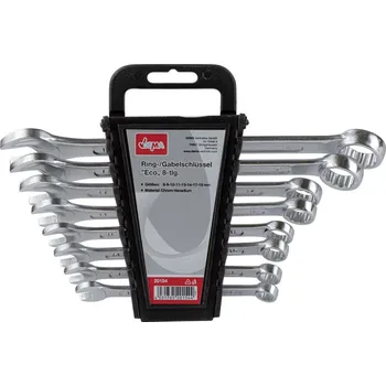Klíč DEMA Očko-vidlicové klíče v držáku Eco 6-19 mm, 8-dílná sada