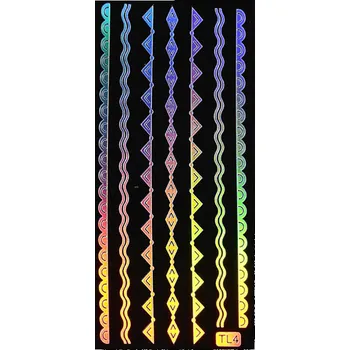 Samolepky zdobící proužky - holografické TL04