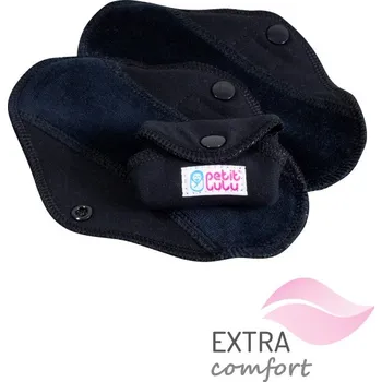 Menstruační vložka Petit Lulu s.r.o. Černá - látková vložka SLIP (SLIM) - Látková vložka SLIP 3 ks