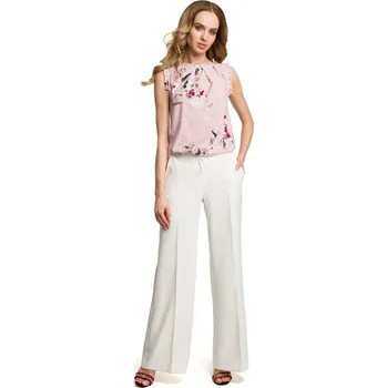 Dámské kalhoty M378 Kalhoty se širokými nohavicemi - barva ecru EU XXL