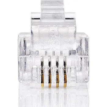 Nedis Proti překroucení Telecom adaptér | Typ konektoru: RJ10 | Typ adaptéru: Adaptér | PVC | Transparentní