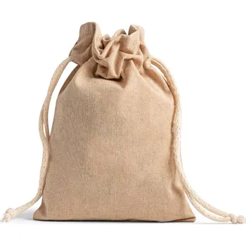 Dárková taška Bavlněná taška/pytel se stahovací šňůrkou, přírodní 14x20cm