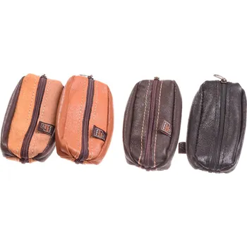 Peněženka Klíčenka KUBÁT oválná 2 zipy | 401 Barva: černá