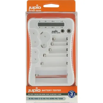 Tester Jupio Battery Tester na baterie N / AA / AAA / C / D / 9V / V3 / 2CR4 / P2 / 2 / 123A JBT0010
