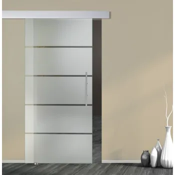Interiérové dveře Amod Satira skleněné posuvné dveře 1025 x 2175 mm s madlem