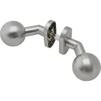 Koule inox lomená - 2ks dveřní otevírací otočné nerezové koule lomené