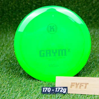 Disc golf GRYM X - K1 (Kastaplast) - vyvážený distance discgolf driver Barva: Zelená 170-172g