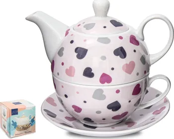 Čajová konvice Bella Fiore Set porcelánový 320 ml srdce