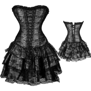 Černý korzet se sukní – vel. S