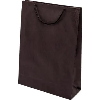 Obalový materiál Papírová EKO taška 300x100x400mm PP ucho černá 100 ks