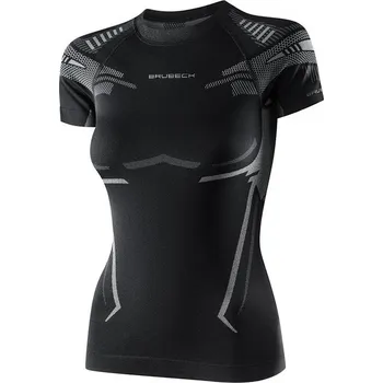 Dámské funkční tričko Brubeck Dry černá/grafitová vel. L