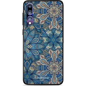 Pouzdro na mobilní telefon Lesklý kryt Mobiwear Glossy - Huawei P20 Pro - G038G - Modré mandala květy (Prémiové lesklé pouzdro, obal, kryt Mobiwear Glossy na mobil Huawei P20 Pro - G038G - Modré mandala květy, materiál Plast + TPU silikon - krytí po všech stranách, neošoupatelný)