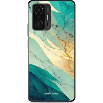 Pouzdro na mobilní telefon Lesklý kryt Mobiwear Glossy - Xiaomi 11T Pro - G024G - Zlatavý a zelenkavý mramor (Prémiové lesklé pouzdro, obal, kryt Mobiwear Glossy na mobil Xiaomi 11T Pro - G024G - Zlatavý a zelenkavý mramor, materiál Plast + TPU silikon - krytí po všech stranách,)