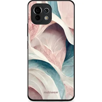 Pouzdro na mobilní telefon Lesklý kryt Mobiwear Glossy - Xiaomi 11 Lite 5G NE - G026G - Růžový a zelenkavý mramor (Prémiové lesklé pouzdro, obal, kryt Mobiwear Glossy na mobil Xiaomi 11 Lite 5G NE - G026G - Růžový a zelenkavý mramor, materiál Plast + TPU silikon - krytí po všech)