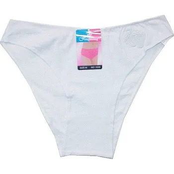Dámské kalhoty Dámské bokové kalhotky s výšivkou nožiček 3308 bílé - 601/51