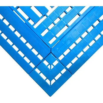 Rohožka Modrá protiskluzová průmyslová rohož WORK-DECK - délka 60 cm, šířka 120 cm, výška 2,5 cm