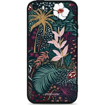 Pouzdro na mobilní telefon Lesklý kryt Mobiwear Glossy - Apple iPhone SE - G043G - Temná flóra (Prémiové lesklé pouzdro, obal, kryt Mobiwear Glossy na mobil Apple iPhone SE - G043G - Temná flóra, materiál Plast + TPU silikon - krytí po všech stranách, neošoupatelný potisk, tenké)