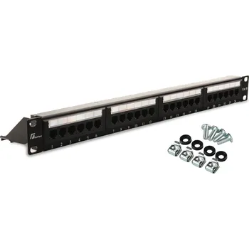 Patch panel PATCH PANEL UTP CAT.6 24 PORTŮ PGF-6UTP24-B4 GETFORT
