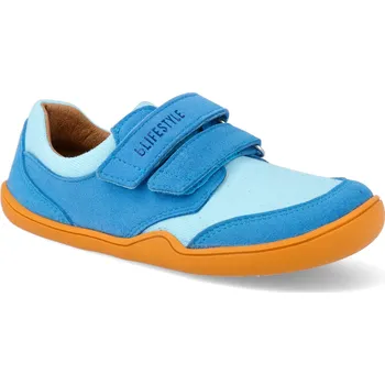 Dívčí obuv Barefoot tenisky Blifestyle - Crocodile micropel türkis vegan modré Velikost: 24