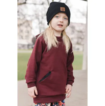 Dámské oblečení vínová maximikina z recyklovaného úpletu