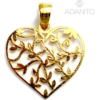 Přívěsek Zlatý přívěsek srdce