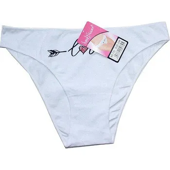 Dámské kalhoty Dámské bokové kalhotky s potiskem bílé LOVE 770 - 606/89