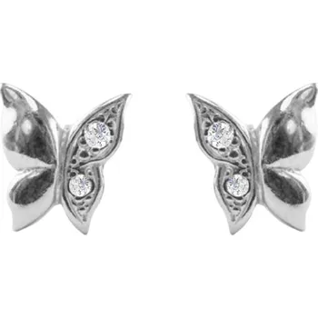 Náušnice Stříbrné náušnice Motýli