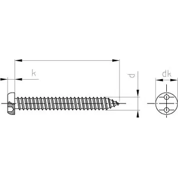 Šroub Art. 9100 A2 C 2,9X16 SP4