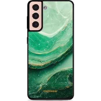 Pouzdro na mobilní telefon Lesklý kryt Mobiwear Glossy - Samsung Galaxy S21 - G023G - Zelený mramor (Prémiové lesklé pouzdro, obal, kryt Mobiwear Glossy na mobil Samsung Galaxy S21 - G023G - Zelený mramor, materiál Plast + TPU silikon - krytí po všech stranách, neošoupatelný potisk