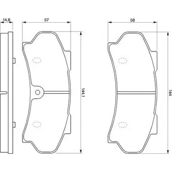 Brzdová destička Sada brzdových destiček, kotoučová brzda, , BOSCH, 0 986 424 045