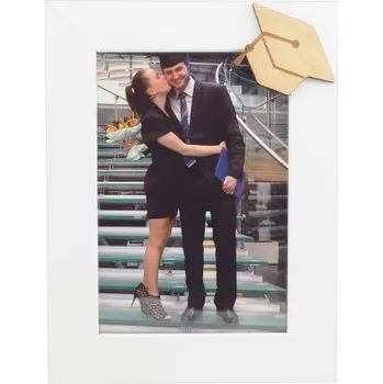 Gadget Fotorámeček s promoční čepicí - bílý