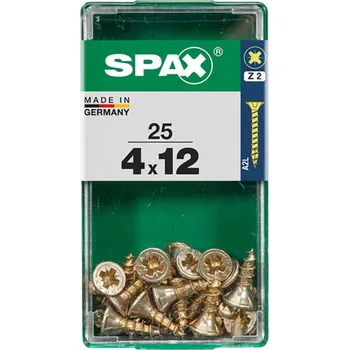 Vrut SPAX Vrut 4x12, zápustná hlava, PZ, YELLOX, 25 ks (S)